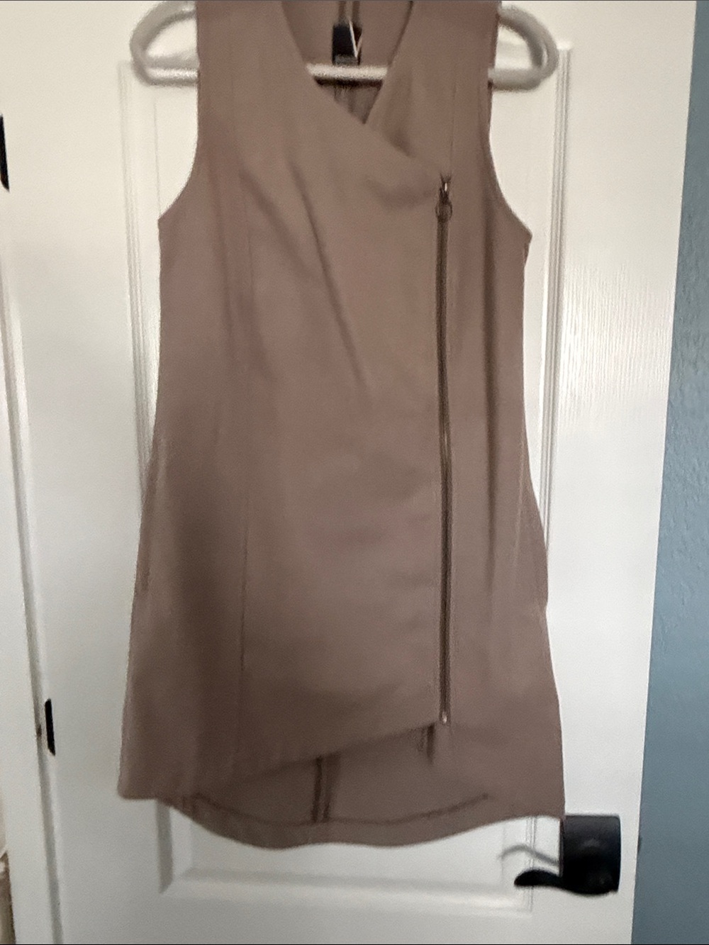 Valette Taupe Shift Dress/ vest.